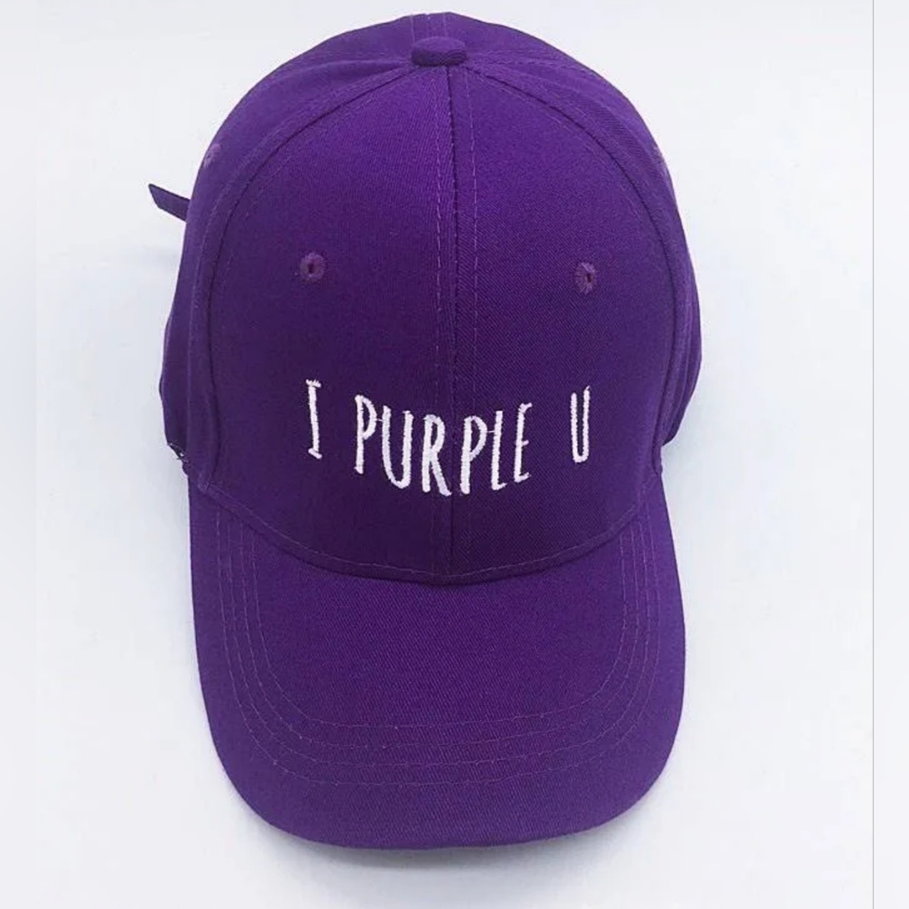 BTS I Purple U Baseball Cap